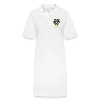 Panda in Mission / Militär - Stanley/Stella Frauen Bio-Polokleid PAIGER - Weiß - Vorne