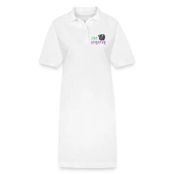 Keep Calm – The Sprayer - Stanley/Stella Frauen Bio-Polokleid PAIGER - Weiß - Vorne