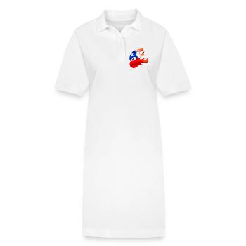 Drapeau du Chili - Chili - Ninja - Robe polo bio PAIGER Stanley/Stella Femme - blanc - Devant