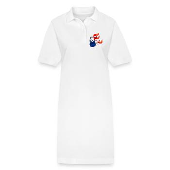 Drapeau du Panama - Panama - Ninja - Robe polo bio PAIGER Stanley/Stella Femme - blanc - Devant