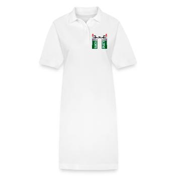 SLACKLINE CHAT FUMOIR BRIQUET - Robe polo bio PAIGER Stanley/Stella Femme - blanc - Devant