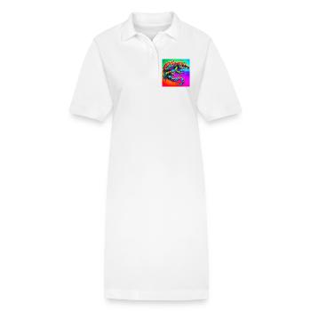Gecko - Stanley/Stella Frauen Bio-Polokleid PAIGER - Weiß - Vorne