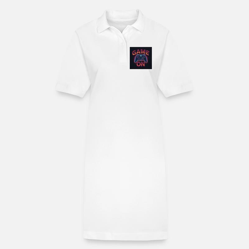 Leuchtender Gaming-Controller mit Neon-Design - Stanley/Stella Frauen Bio-Polokleid PAIGER - Weiß