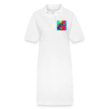 Gecko - Stanley/Stella Frauen Bio-Polokleid PAIGER - Weiß - Vorne