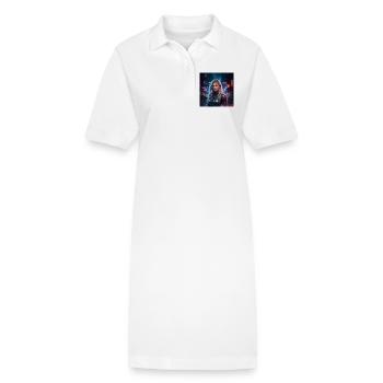 Cyber Maxima 0.1 - Stanley/Stella Frauen Bio-Polokleid PAIGER - Weiß - Vorne