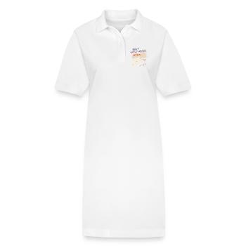 Mont Saint-Michel Normandie - Robe polo bio PAIGER Stanley/Stella Femme - blanc - Devant