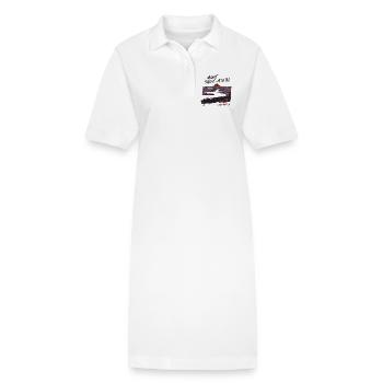 Mont Saint-Michel coucher Normandie - Robe polo bio PAIGER Stanley/Stella Femme - blanc - Devant