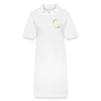 Silhouette de golfeur - Robe polo bio PAIGER Stanley/Stella Femme - blanc - Devant