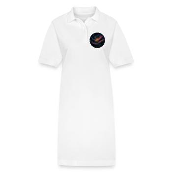 Orangefarbener Nachthimmel - Stanley/Stella Frauen Bio-Polokleid PAIGER - Weiß - Vorne