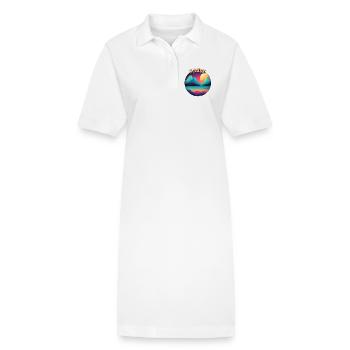 Pause Sérénité  - Robe polo bio PAIGER Stanley/Stella Femme - blanc - Devant