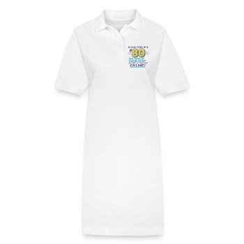 80s Nostalgia: Dumb Stuff Online Funny 80s  - Stanley/Stella PAIGER Organic Women’s Polo Dress - white - Front