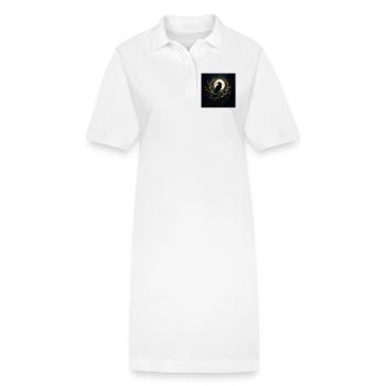 Corbeau sur la lune illuminée - Robe polo bio PAIGER Stanley/Stella Femme - blanc - Devant