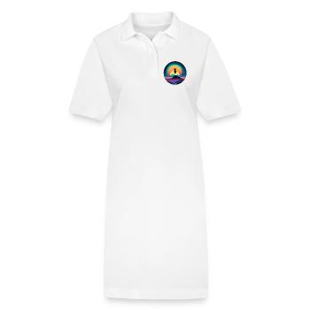 Sérénité au soleil levant - Robe polo bio PAIGER Stanley/Stella Femme - blanc - Devant