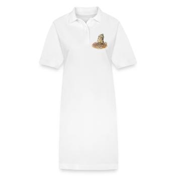Fier hareng - Robe polo bio PAIGER Stanley/Stella Femme - blanc - Devant