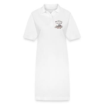 Aufstehen Hustle und Grind Waschbär Shirt - Stanley/Stella Frauen Bio-Polokleid PAIGER - Weiß - Vorne