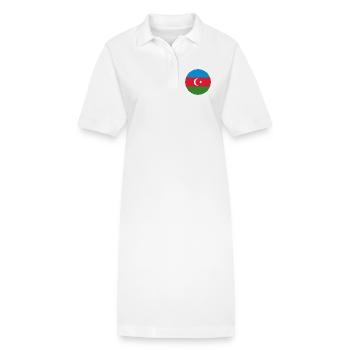 Drapeau rond de l’Azerbaïdjan - Robe polo bio PAIGER Stanley/Stella Femme - blanc - Devant