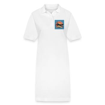 Spitfire Rétro Aviation Imprimé - Robe polo bio PAIGER Stanley/Stella Femme - blanc - Devant