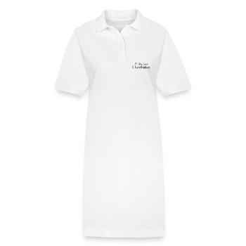 professional Overthinker Spruch - Stanley/Stella Frauen Bio-Polokleid PAIGER - Weiß - Vorne