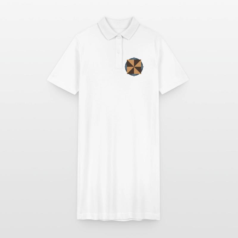 PYRAMID CORE GEOMETRY | Basic Shapes Artwork Stanley/Stella PAIGER Organic Women’s Polo Dress