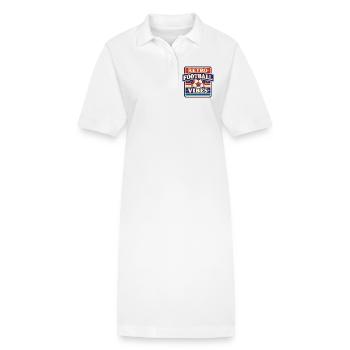 Retro_Football_Vibes - Stanley/Stella Frauen Bio-Polokleid PAIGER - Weiß - Vorne