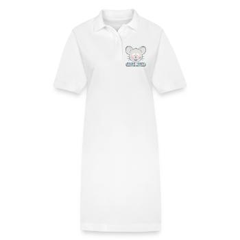 Kids Field Hockey Mouse - Stanley/Stella PAIGER Organic Women’s Polo Dress - white - Front