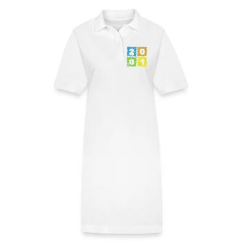 25. Écussons de Farbige du Geburtstag depuis 05/2001 - Robe polo bio PAIGER Stanley/Stella Femme - blanc - Devant