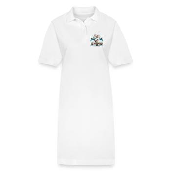 Herzensgemeinschaft Skulptur - Stanley/Stella Frauen Bio-Polokleid PAIGER - Weiß - Vorne