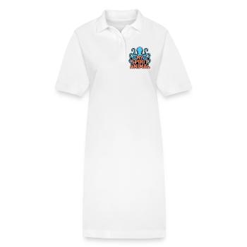 Oktopus Spirit - Robe polo bio PAIGER Stanley/Stella Femme - blanc - Devant