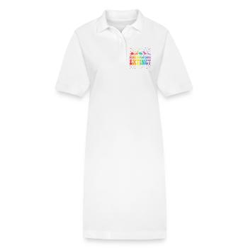 LGBTQ Pride Month - Make Homophobia Extinct - Stanley/Stella PAIGER Organic Women’s Polo Dress - white - Front