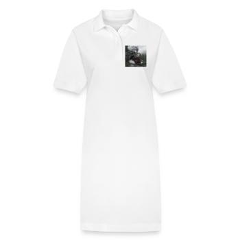 Dampfzug durch den Wald am Tunnel - Stanley/Stella Frauen Bio-Polokleid PAIGER - Weiß - Vorne