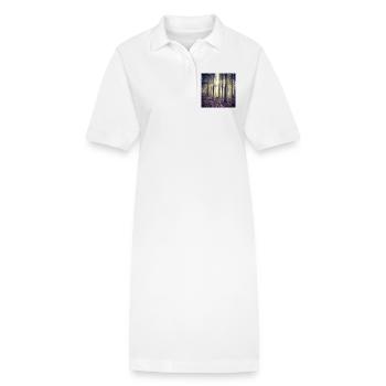 Rayons de soleil Lumière de la forêt - Robe polo bio PAIGER Stanley/Stella Femme - blanc - Devant