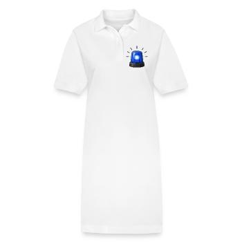 Dessin animé Lumière Alarme Bleue - Robe polo bio PAIGER Stanley/Stella Femme - blanc - Devant