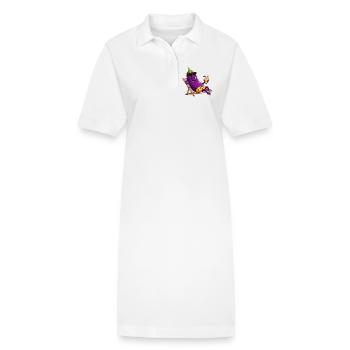 Aubergine im Urlaub in der Sonne - Stanley/Stella Frauen Bio-Polokleid PAIGER - Weiß - Vorne