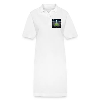 UFO Illuminating Soccer Stadium Nachtmatch - Stanley/Stella Frauen Bio-Polokleid PAIGER - Weiß - Vorne