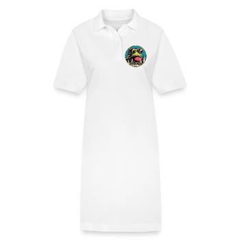 Frog Apocalypse - Stanley/Stella PAIGER Organic Women’s Polo Dress - white - Front