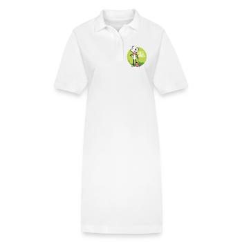 Strichel - Hals und Beinbruch - Genesungswünsche  - Stanley/Stella Frauen Bio-Polokleid PAIGER - Weiß - Vorne