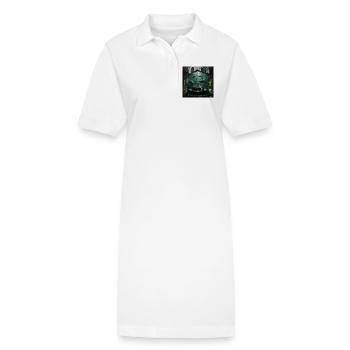 Safe Environment - Corporate Shark Tank Satire - Stanley/Stella PAIGER Organic Women’s Polo Dress - white - Front