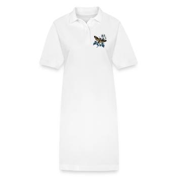 Sphinx Nächtlicher Botanischer Schädel - Stanley/Stella Frauen Bio-Polokleid PAIGER - Weiß - Vorne