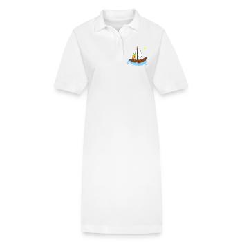 Mignonne navigation de carottes - Robe polo bio PAIGER Stanley/Stella Femme - blanc - Devant