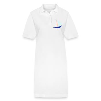 bateau à voile - Robe polo bio PAIGER Stanley/Stella Femme - blanc - Devant