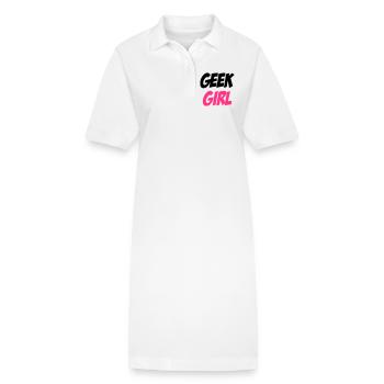 Geek Girl - Robe polo bio PAIGER Stanley/Stella Femme - blanc - Devant
