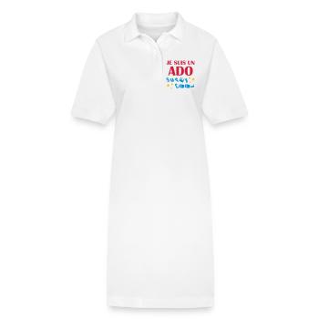 adolescent / enfant / ado / adolescente - Robe polo bio PAIGER Stanley/Stella Femme - blanc - Devant