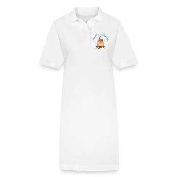 Happy Camper - Robe polo bio PAIGER Stanley/Stella Femme - blanc - Devant