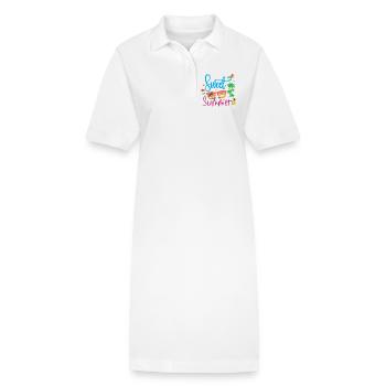 Doux été - Robe polo bio PAIGER Stanley/Stella Femme - blanc - Devant