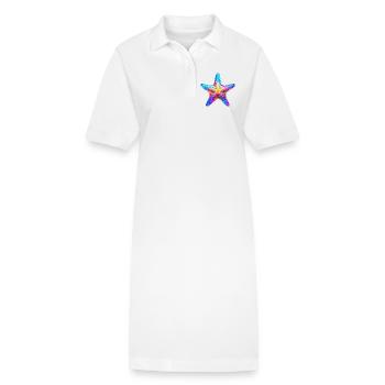 Étoile de mer - Robe polo bio PAIGER Stanley/Stella Femme - blanc - Devant