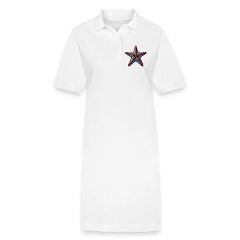 Étoile de mer - Robe polo bio PAIGER Stanley/Stella Femme - blanc - Devant