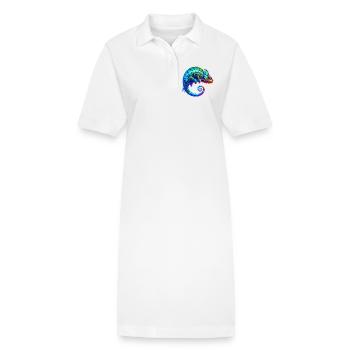 Caméléon - Robe polo bio PAIGER Stanley/Stella Femme - blanc - Devant