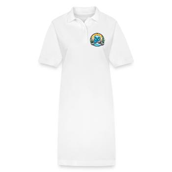 Kleine Robbe an Felsen - Stanley/Stella Frauen Bio-Polokleid PAIGER - Weiß - Vorne