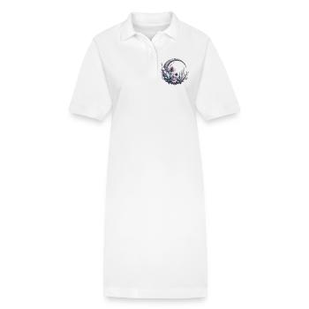 Mondsichel in Silber, mit Kristalle und Blumen - Stanley/Stella Frauen Bio-Polokleid PAIGER - Weiß - Vorne