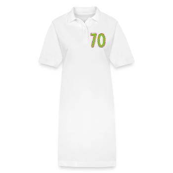 70. 70 ANS. 70e ANNIVERSAIRE. ANNIVERSAIRE 70 ANS. - Robe polo bio PAIGER Stanley/Stella Femme - blanc - Devant